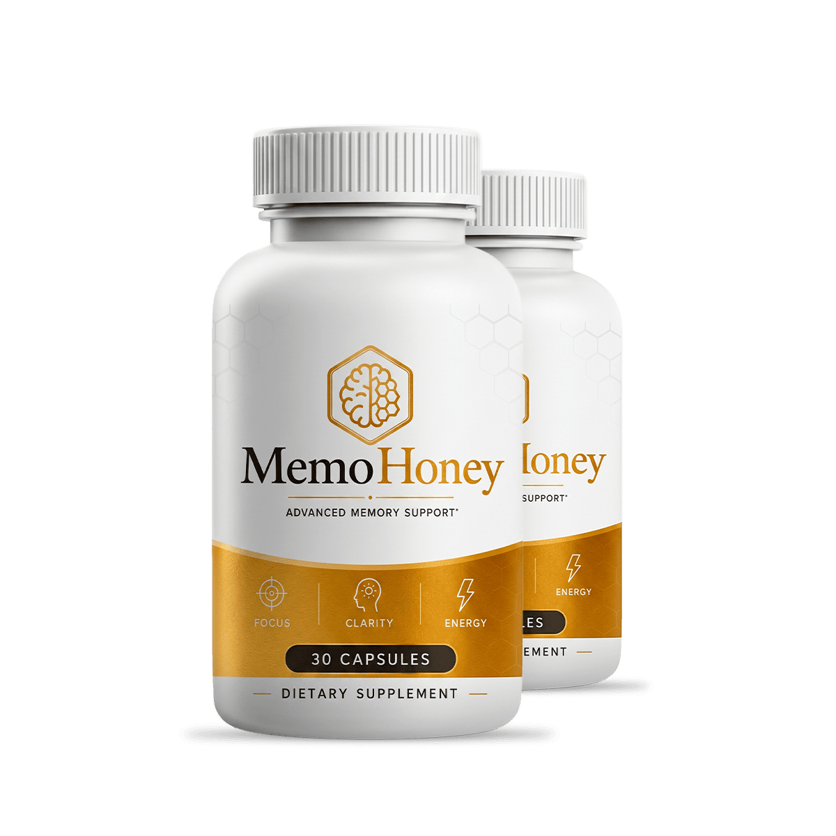 MemoHoney 2-Bottle Supply — Advanced Memory Support Supplement